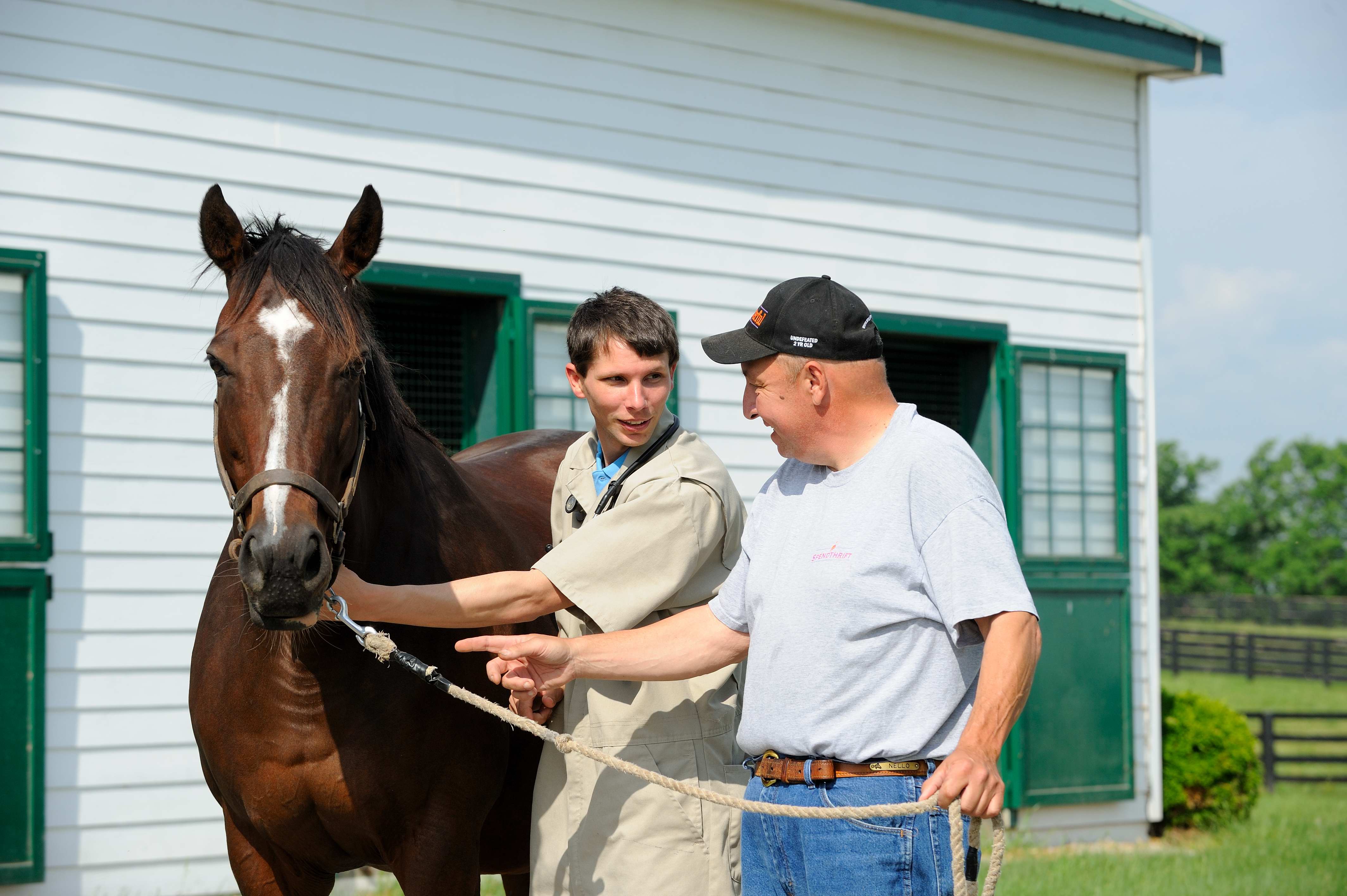 vet and owner