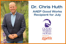 Dr. Chris Huth Receives AAEP Good Works Distinction for July 